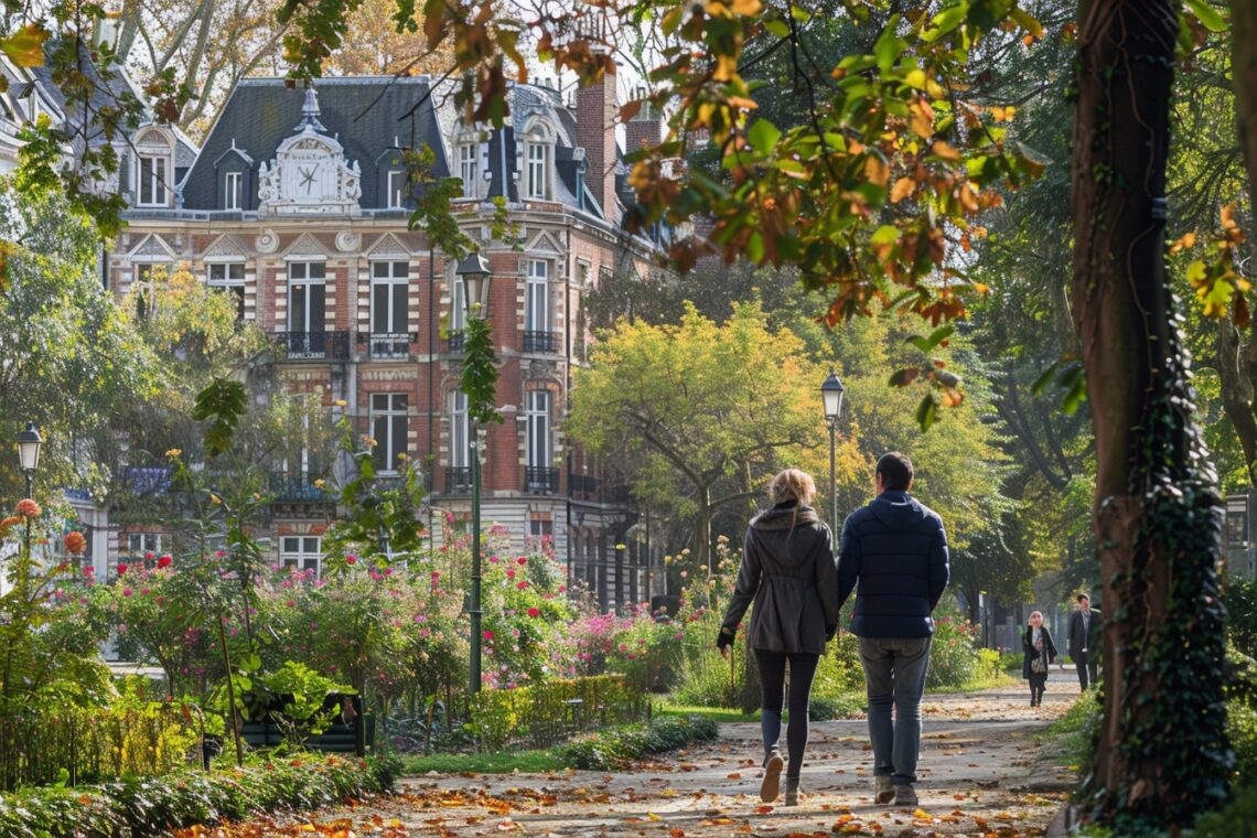 Vue panoramique des luxuriants espaces verts et parcs de Lille, illustrant la beauté naturelle qui enrichit l'aventure urbaine